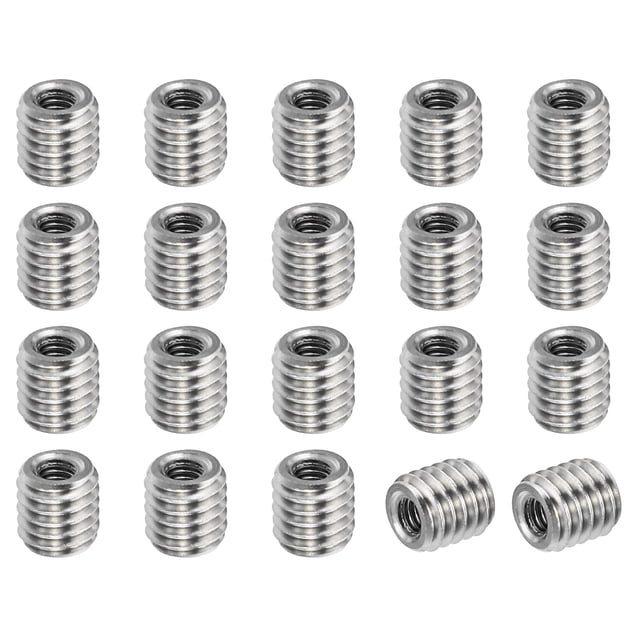 Unique Bargains Adaptateurs Filetage Manchon Réducteur Écrou M5x0,8 Mâle à M2.5x0.45 Femelle pour Réparer Insert Écrou Vis Réducteur 5mm 20 Pcs