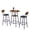 Rustic Brown, variant on Tmsan 3-Piece Bar Table and Chairs Set, Industrial Round Pub Table with 2 PU Stools, Counter Height Dining Set for Small Kitchen, Rustic Brown