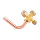 thumbnail image 1 of Válvula de parada de acondicionado de 3 vías de latón Fácil de instalar Mantenimiento Válvula de servicio de reparación robusta Parada de alta y 16 mm, 1 of 9