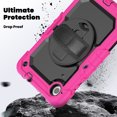 thumbnail image 3 of For Lenovo Tab M8 4th Gen Case 8 inch 2024/2023, 360 Rotating Shockproof Cover with Stand, Screen Protector, Shoulder Strap, Rose, 3 of 7