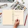 thumbnail image 4 of FORMRS 1-Subject Spiral Notebook 8" x 5" College Ruled 60 Refillable Sheet A5 Hard Cover, 2 Pack, Retro Collection Pattern, 4 of 7