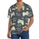 thumbnail image 1 of Fotbe Gamers Camisa Estampada de Manga Corta para Hombre, Casual de Verano, Estilo Playero, Sin Arrugas-Large, 1 of 5