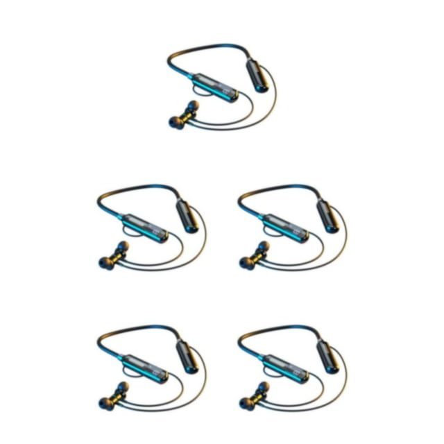 yingyy Earphone Wireless Bluetooth-compatible Stereo Neck Hanging Smart Step Counter Sports Running Headset Birthday Gift Type 2 5Set