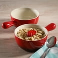 thumbnail image 5 of Crock-Pot 22oz Artisan Stoneware Soup Bowl w/ Handle, 2 Pack, Red Gradient, 5 of 5