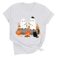 thumbnail image 4 of VKOYWKM Women's Halloween Print Tees Ghost Graphic Tees Short Sleeve Loose Fit Crew Neck Halloween Party Tshirt Casual Lightweight Spooky T-Shirt, 4 of 6
