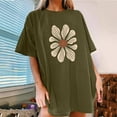 thumbnail image 2 of Drses Womens Summer Tops Oversized Tshirt Flower Graphic Tees Short Sleeve Shirts Summer Casual Loose Flower Plant Shirts Tops, 2 of 5