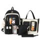 thumbnail image 1 of Conjunto de 4 piezas de mochila Harajuku para mujer, bolso escolar de lona para ordenador portátil, mochila Kawaii para estudiantes universitarios y niños xuanjing unisex, 1 of 2