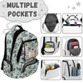thumbnail image 5 of KUIFORTI Fish Camouflage Girls School Bag Kids Backpack with Multiple Organizer Pockets Front Pockets for Teens Elementary Middle Back to School Supplies, 5 of 7