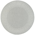 thumbnail image 3 of 8ft Round Water Resistant, Large Indoor Outdoor Rugs for Patios, Front Door Entry, Entryway, Deck, Porch, Balcony | Outside Area Rug for Patio | Gray, Greek Key | Size: 7'10'' Round, 3 of 6