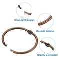 thumbnail image 3 of 28pcs Shower Curtain Rings, 1.5 Inch ID Metal Round Snap Shower Curtain Hooks Glide Smoothly Shower Hooks, Vintage Copper, 3 of 5