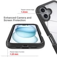 thumbnail image 3 of Magnetic Transparent Phone Case for iPhone 16 Plus, Compatible with Mag-safe, Full Body Shockproof Anti-fall Phone Case,Built-in Screen Protector & Upgraded Camera Protection,Black, 3 of 5