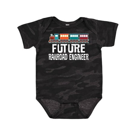 

Inktastic Future Railroad Engineer Train Gift Baby Boy or Baby Girl Bodysuit