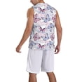 thumbnail image 2 of Naloa Butterflies in Pastel Basketball Jersey Reversible Men's Mesh Athletic Sports Shirts Training Practice S-4XL3X-Large, 2 of 6