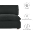 thumbnail image 4 of Modway Commix 5-Piece Upholstered Modern Fabric Sectional Sofa in Black, 4 of 5