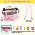thumbnail image 2 of Unicorn Print Front Bike Basket for Girls, 4L Children's Handlebar Bag with Transparent Waterproof Cover & Detachable Strap, Pink, 2 of 8