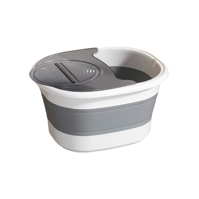 Foot Bath Spa,Foldable Foot Bath Bucket with Handle and Lid, Portable Foot Bath Spa Bucket with Massage Acupoints, Portable Foot Bath Bucket, Foldable Spa Bucket for Foot,Foot Bath Basin