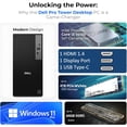 thumbnail image 2 of Dell 2026 Pro Desktop Computers Tower PC for Home & Business, Copilot AI, 14th Gen i3-14100 Processor, 64GB DDR5 RAM, 1TB PCIe SSD, Wi-Fi 6E, Bluetooth 5.3, DisplayPort, HDMI, USB-C, Windows 11 Pro, 2 of 9