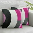 thumbnail image 3 of Geometric Throw Pillow Cover ,Pink Purple Black Gray Swirls Decorative Pillow Cover,Modern Geometry Pillow Cover,Abstract Chic Wavy Cushion Cover Women Room Decor, 3 of 5