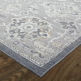 thumbnail image 3 of HomeRoots 513708 8 x 10 ft. Gray Floral Power Loom Stain Resistant Rectangle Area Rug, 3 of 5