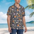 thumbnail image 2 of Lsque Wildflowers pattern Hawaiian Shirt for Men, Unisex Summer Beach Casual Short Sleeve Button Down Shirts-Medium, 2 of 9