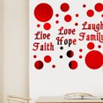 thumbnail image 2 of Solid Circle Love Life Laugh Wall Sticker, 2 of 5