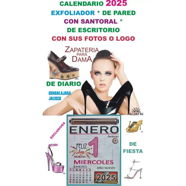 Exfoliador Taco Calendario 2023 Varilla Pared Escritorio Len