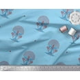 thumbnail image 2 of Soimoi Velvet Fabric Tree Block Printed Craft Fabric by The Yard 58 Inch Wide, 2 of 3