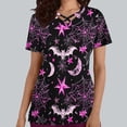 thumbnail image 1 of Fiudx Ofertas Flash Artículos En Oferta Top de Lactancia con Bolsillo y Cuello En V de Manga Corta con Estampado de Halloween para Mujer, 1 of 5