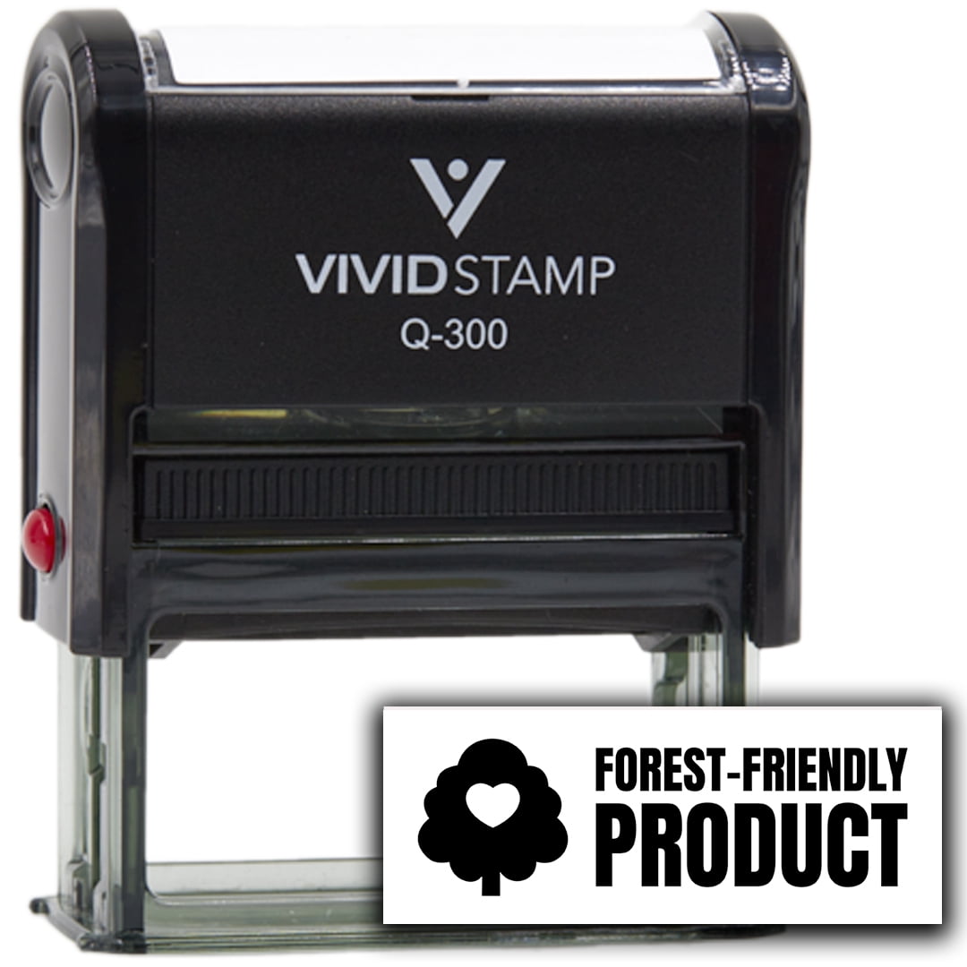 (3 pack) All Quality Forest-Friendly Product Self-Inking Rubber Stamp (Black Ink) - Q-300