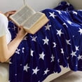 thumbnail image 2 of JML Fleece Throw Blanket Soft Cozy Plush Nap Blanket,50"x60", Navy Star, 2 of 6