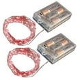 thumbnail image 1 of JH Specialties 67102 Battery Operated LED Waterproof Mini String Lights With Timer Red, Set of 2, 1 of 1