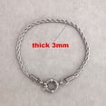 thumbnail image 4 of QMHJE Anchor Clasp Bracelet Women Men Stainless Steel Twist Rope Chain Sailor Wheel Geometric Link Basic DIY Gold Silver Color SH, 4 of 7