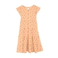 thumbnail image 5 of NAISIBABY Girls Casual Dresses, Ruffled Short Sleeve Cute Heart Prints Summer Flowy Sundress Orange 8T, 5 of 5