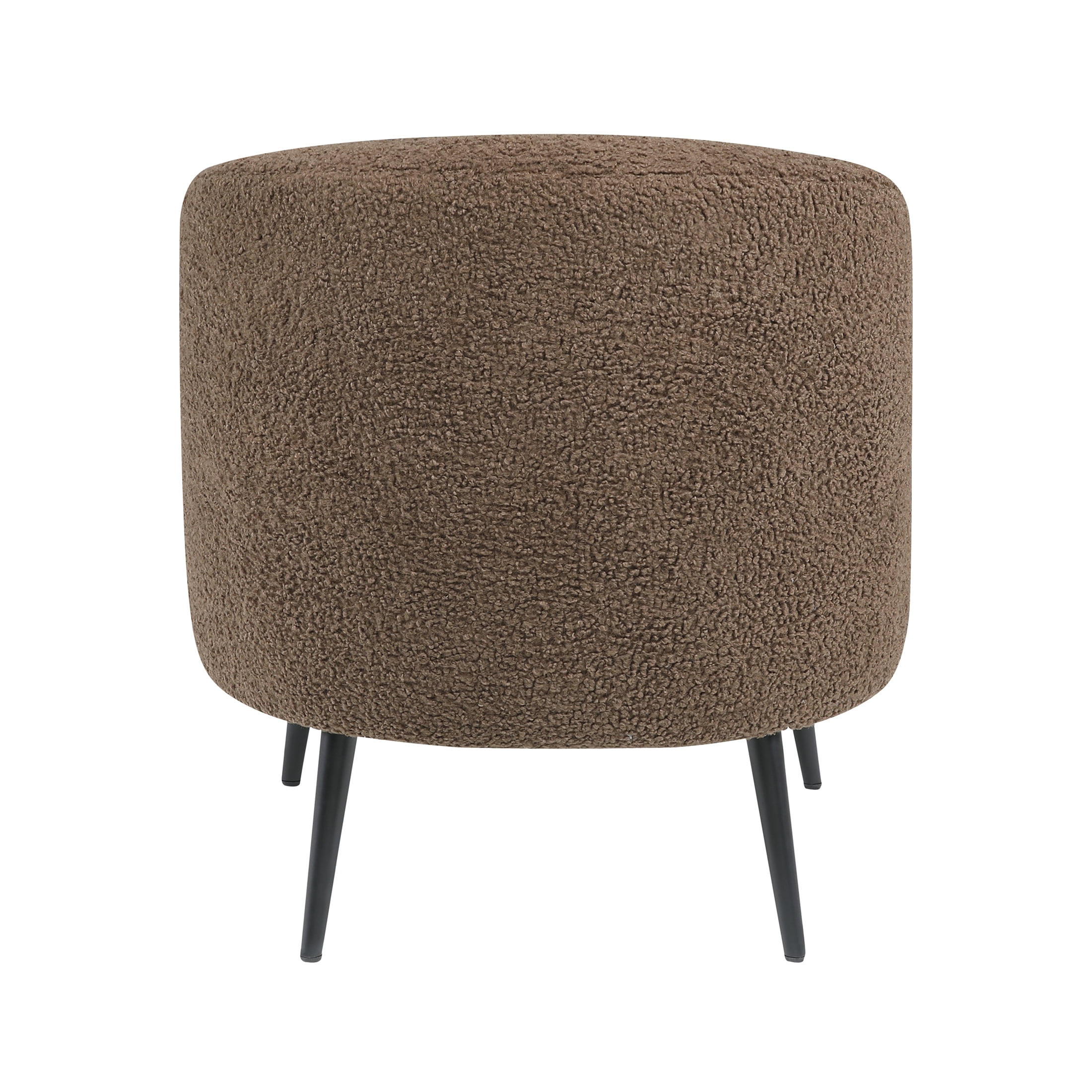 OakvillePark Crestlark Boucle Curved Back Accent Chair with Metal Legs, Brown