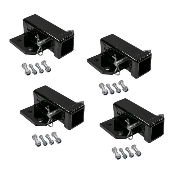 4 Pack Bolt-On Receiver Hitch for 2" Transformer Tractor Hitch, Black Powder Coated Steel Gooseneck 3-Point Hitch, Towing Capacity 2500 lbs