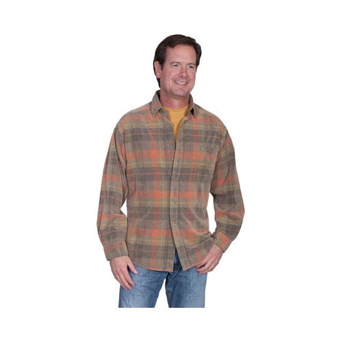 Men's Scully Corduroy Plaid Shirt TR
