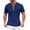 r-489Navy94, variant on Men's Casual T Shirt Fashion Solid Color Short Sleeve Towel Jacquard Cloth Button Down T-Shirt Loose Fit Breathable Tshirts Shirts For Men