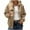 Khaki, variant on flyskyup Women's Jackets Lightweight Zip Up Hooded Coats Fall Winter Casual Outerwear with Pockets