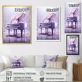 thumbnail image 4 of Designart "Whimsical Waltz On The Purple Piano" Music Floater Framed Wall Decor, 4 of 5