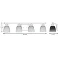 thumbnail image 2 of Lucky Collection Four-Light Brushed Nickel White Prismatic Glass Coastal Bath Vanity Light, 2 of 2