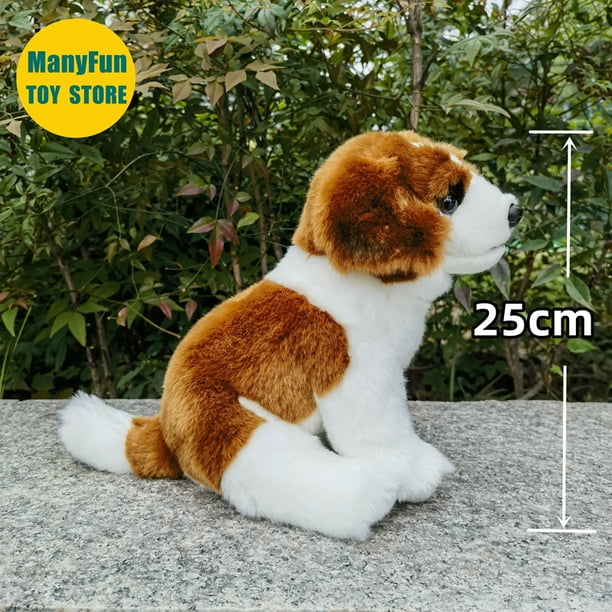 Perro San Bernardo de alta fidelidad lindo peluche de anime juguetes de peluche de San Bernardo animales realistas muneco de peluche de simulacion juguete Kawai para ninos Walmart en linea