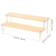 thumbnail image 4 of Miangastore Double Layer Sundries Organizer Rack Designer Toy Showcase Stand Cupcake Wood Shelf, 4 of 9