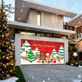 thumbnail image 2 of Feltree Christmas Garage Banner Large 157x71 Inch Polyester Outdoor Door Decoration for Holiday Party Festive Backdrop, 2 of 7