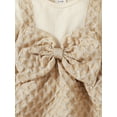 thumbnail image 5 of Gzhioc Toddler Girls Princess Dress Contrast Colors Bow Long Sleeves A-line Dress and Headband for Holiday Party,3 Months-3 Years, 5 of 6