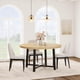 thumbnail image 2 of 47 inch round industrial dining table para 4. Boasts a sturdy metal frame y a rustic wood finish. Perfect para dining rooms kitchens y living rooms., 2 of 7