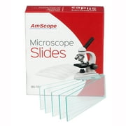 AmScope 72 Pre-Cleaned Blank Microscope Slides With Ground Edges New