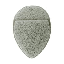 Unique Bargains 1 Pc Reusable Sponge Face Scrubber Teardrop for Removing Makeup 3.74"x2.56" Gray