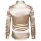 thumbnail image 4 of Minnieouse Camisa transpirable para hombre Satén con mangas largas - Trabajo Boda o hogar Camisa para hombre Manga larga formal Caqui grande S Type3 NO3, 4 of 6