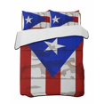 thumbnail image 2 of Quilts Queen Size, Puerto Rican Flag Soft Comforter Bedding Set for Bed, Vintage Geometric Art Wooden Lightweight Quilted Bedspread with Pillow Cover(2 Pieces) for All Season, 90x96 Inch, 2 of 6