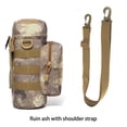 thumbnail image 4 of Soidarity Botella de agua Bolsa de nylon Mochilero Cierre de cremallera Bebida Hervidor Bolsa de almacenamiento Contenedor Equipo al aire libre Mochilas de mochilero Camuflaje Gris Soidarity OD032005-05, 4 of 6